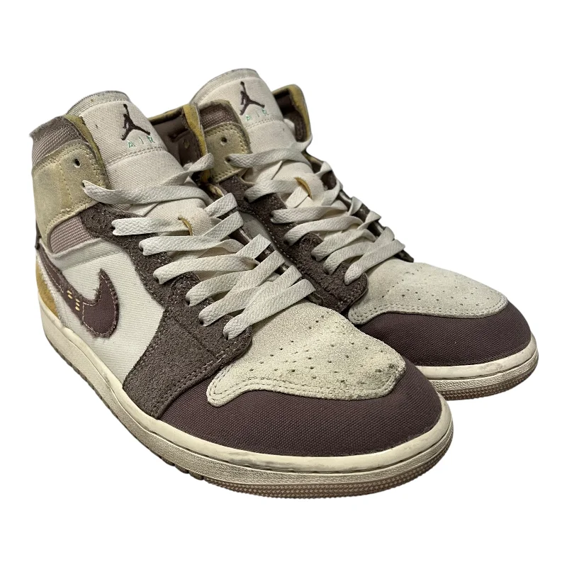 Jordan/Hi-Sneakers/US 10/Polyester/WHT/Air Jordan 1 Mid SE Taupe