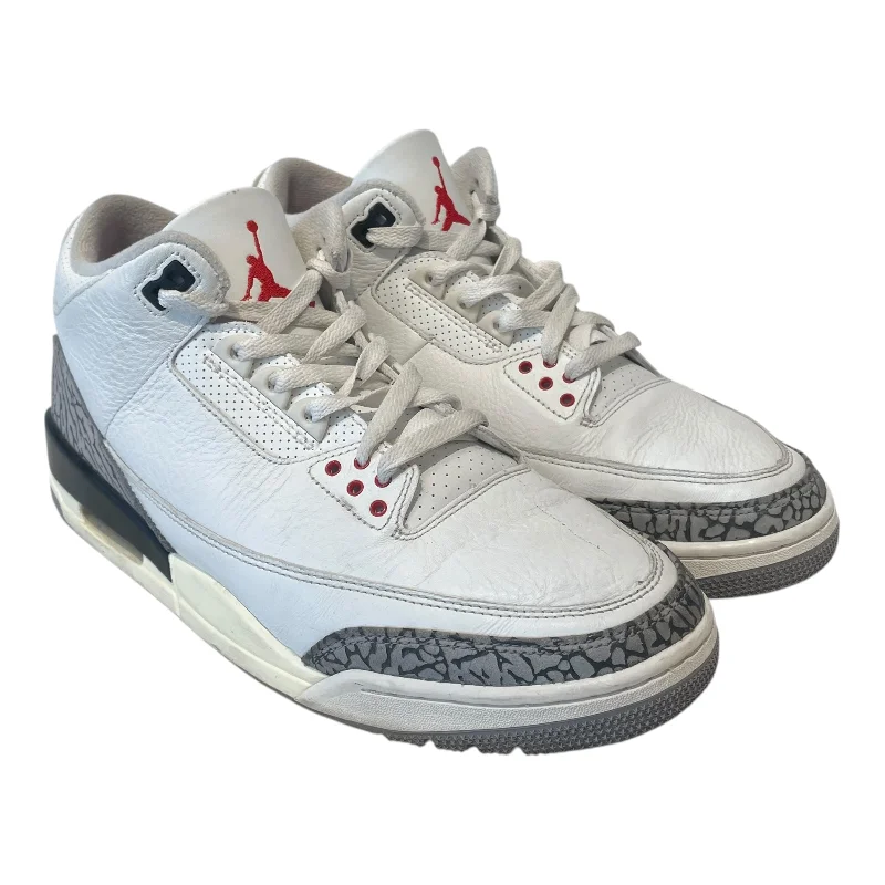 NIKE/AIR JORDAN 3 RETRO/Hi-Sneakers/US 10.5/Leather/WHT/DN3707-100