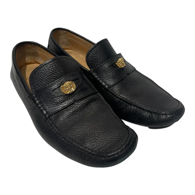 VERSACE/Loafers/US 11/Leather/BLK/