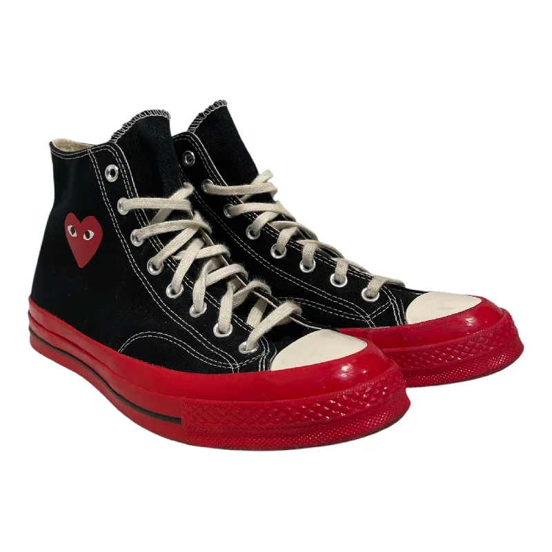 COMME des GARCONS/CONVERSE/Hi-Sneakers/US 10.5/Cotton/BLK/