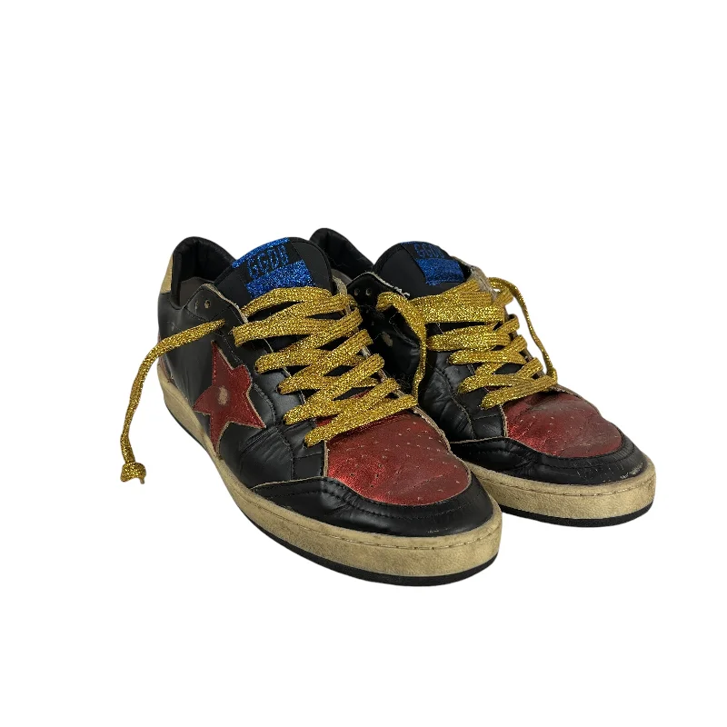 GOLDEN GOOSE/Low-Sneakers/US 9/Leather/BLK/BALLSTAR