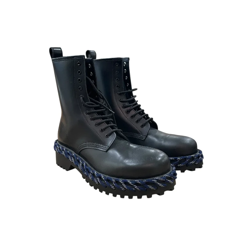 BALENCIAGA/Lace Up Boots/EU 39/Leather/BLK/Rope Combat