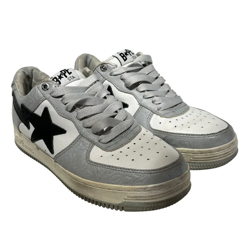 BAPE STA!/Low-Sneakers/US 8/GRY/Low White Gray