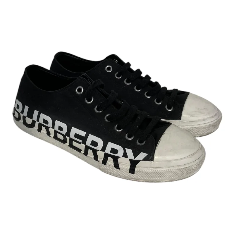 BURBERRY LONDON/Low-Sneakers/EU 45/Graphic/Cotton/BLK/