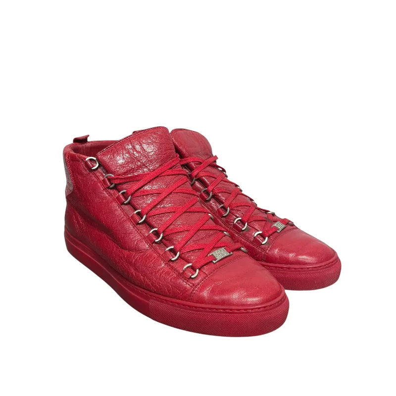 BALENCIAGA/Hi-Sneakers/EU 45/Leather/RED/ARENA HIGH