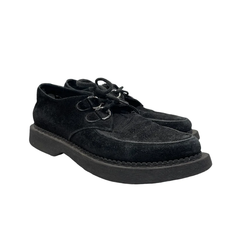 SAINT LAURENT/Loafers/US 8/Suede/BLK/