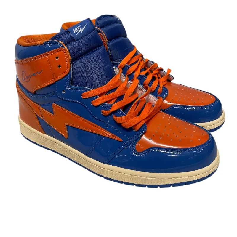 Air Kiy/Hi-Sneakers/US 13/Leather/ORN/Reves Paris 85 Blue / Orange