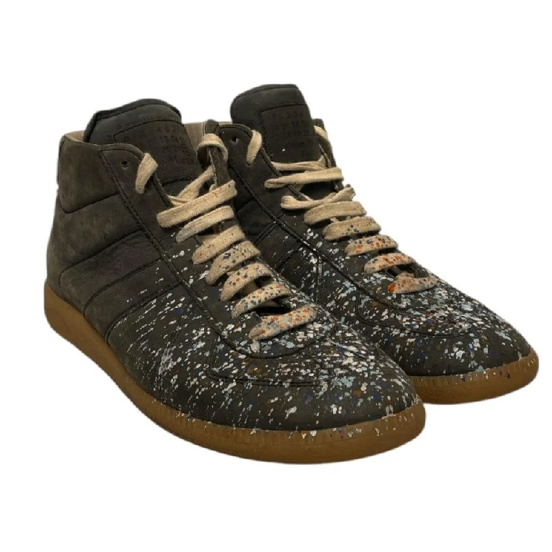 Maison Margiela/Hi-Sneakers/EU 41/Suede/GRY/paint splatter