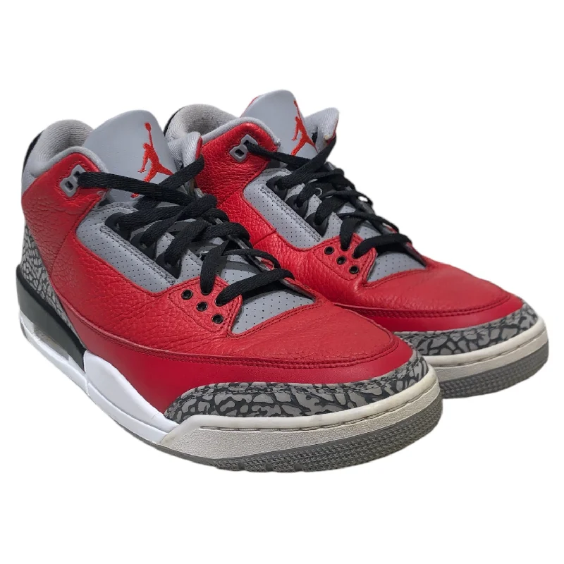 Jordan/Hi-Sneakers/US 12/Leather/RED/JORDAN 3 SE UNITE