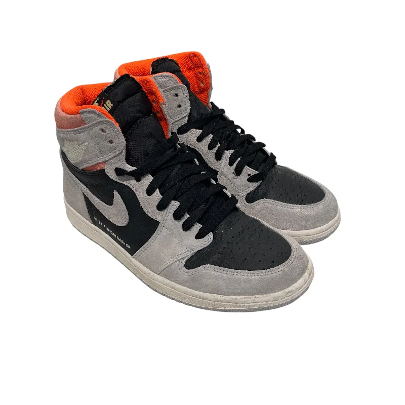 NIKE/AIR JORDAN 1 RETRO HIGH OG/Hi-Sneakers/US 9/Suede/GRY/555088-018