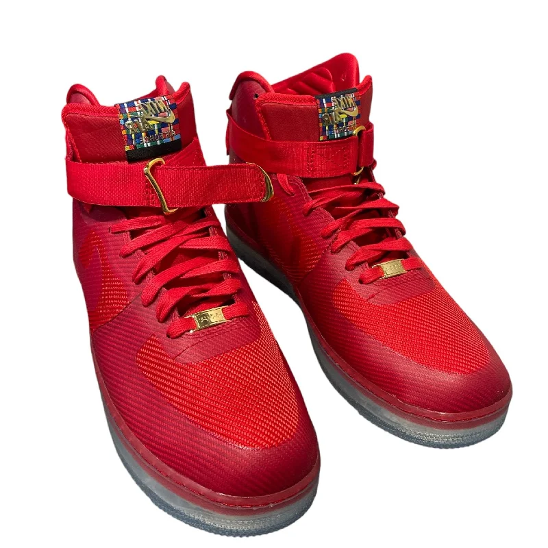 NIKE/AIR FORCE 1 CMFT LUX/Hi-Sneakers/US 11/Cotton/RED/748280-600