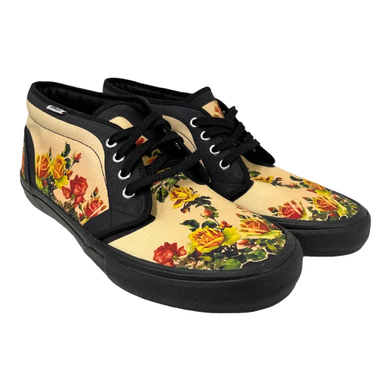 VANS/Supreme/Jean Paul Gaultier/Low-Sneakers/US 12/Floral Pattern/Cotton/CRM/chukka pro