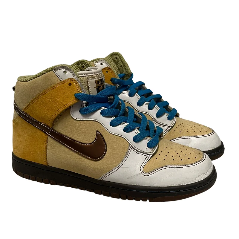 NIKE/Hi-Sneakers/US 8/Leather/MLT/Dunk Hifgh Vegas Gold