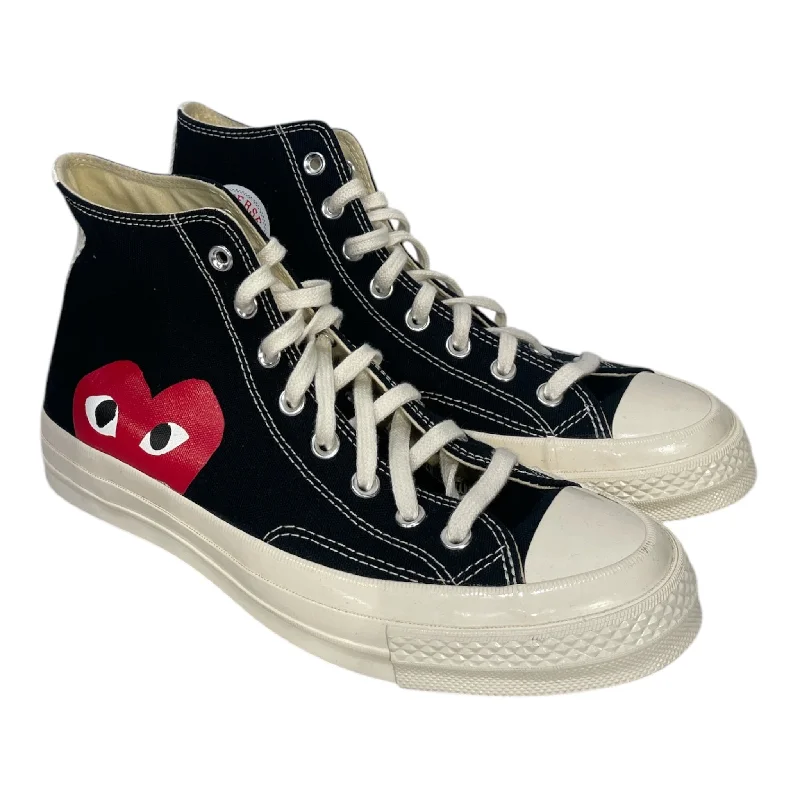 COMME des GARCONS/Hi-Sneakers/US 8.5/Cotton/BLK/CONVERSE