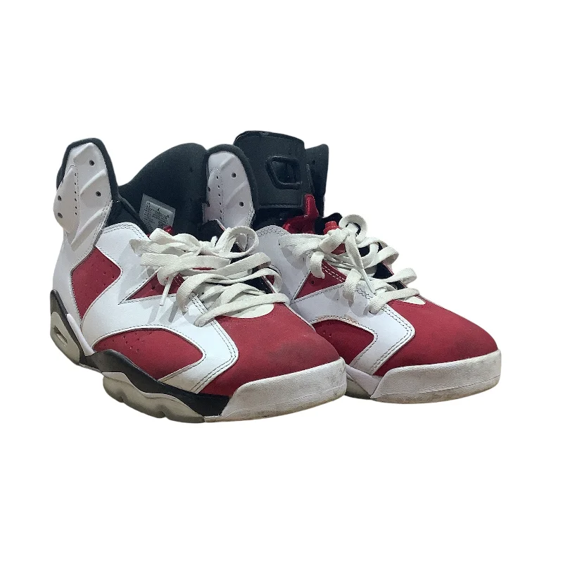 Jordan/Hi-Sneakers/US 11.5/Leather/WHT/Carmine 6