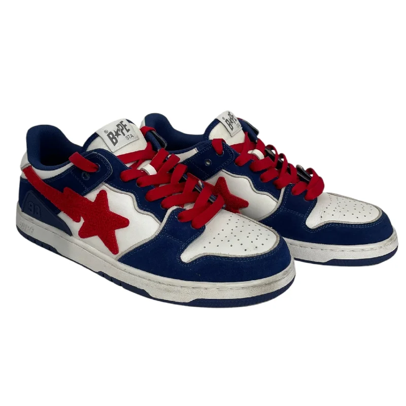 BAPE STA!/Low-Sneakers/US 12/Stripe/BLU/