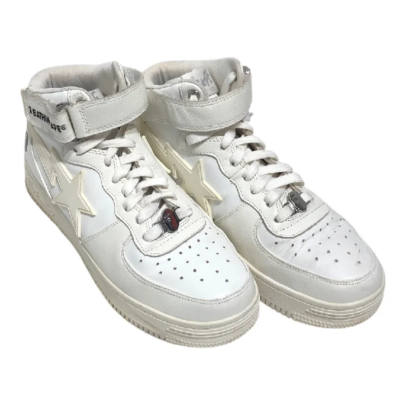 A BATHING APE/Hi-Sneakers/US 7.5/Leather/WHT/