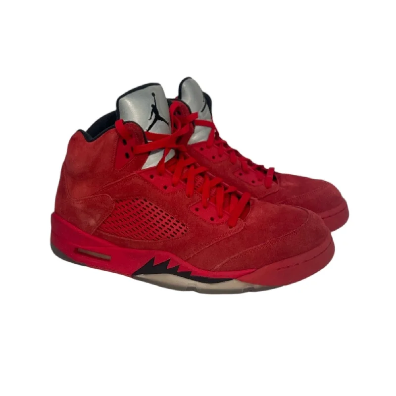 ALR JORDAN/Hi-Sneakers/US 13/Suede/RED/