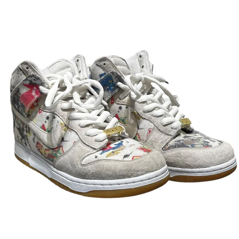 NIKE/SB DUNK HIGH OG QS/Hi-Sneakers/US 9/All Over Print/Cotton/CRM/FD8779-100