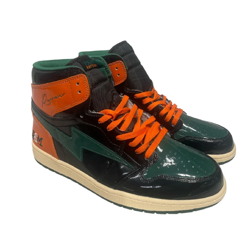 Air Kiy/Hi-Sneakers/US 13/Leather/GRN/Reves Paris 85 A&M Patent Skin