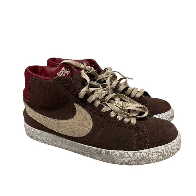 NIKE SB/Hi-Sneakers/US 7.5/Suede/BRW/2005 Blazer