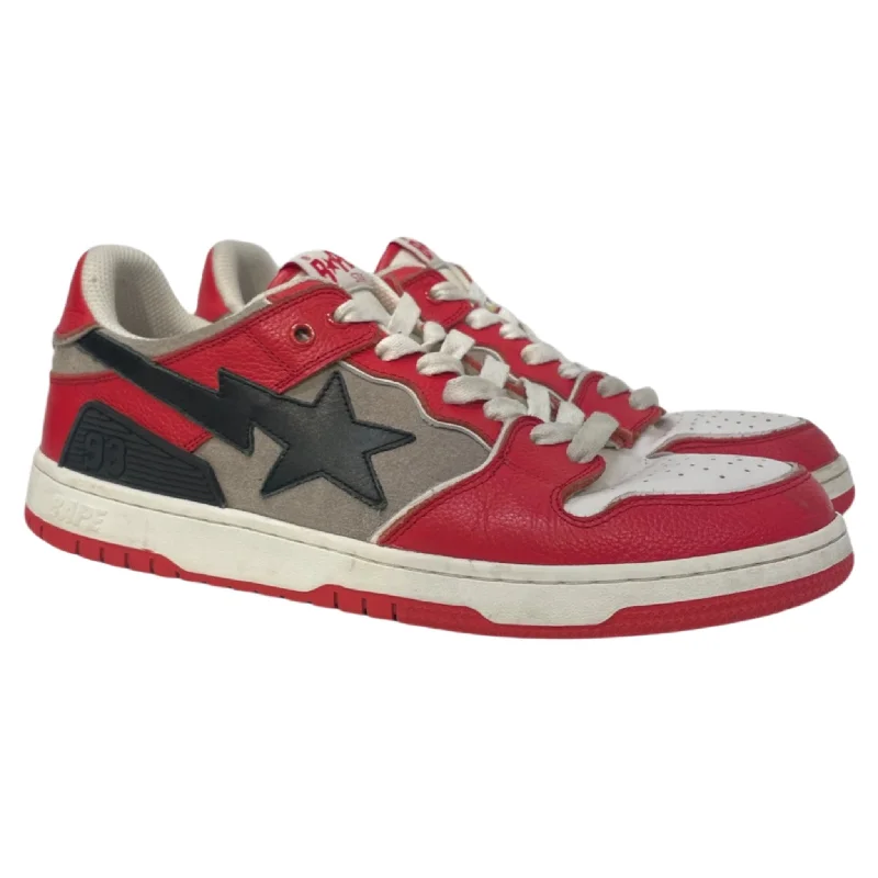 A BATHING APE/Low-Sneakers/US 11/Leather/RED/SK8 STA Chicago #1 M2