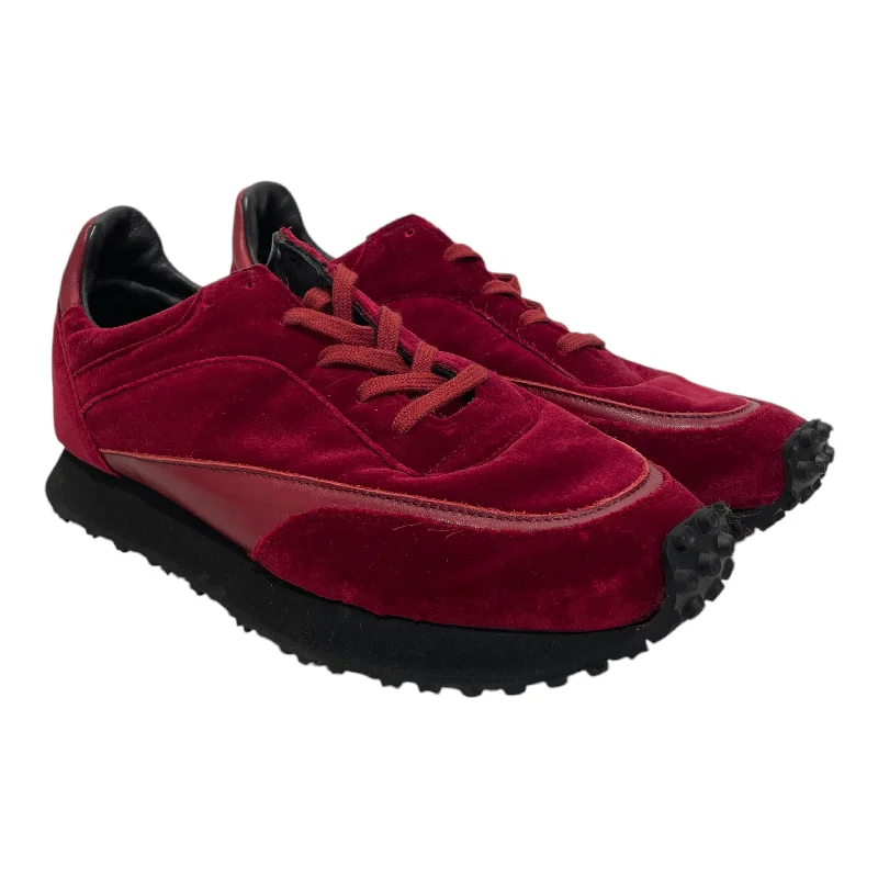 COMME des GARCONS COMME des GARCONS/Low-Sneakers/US 8.5/Red/Velour/