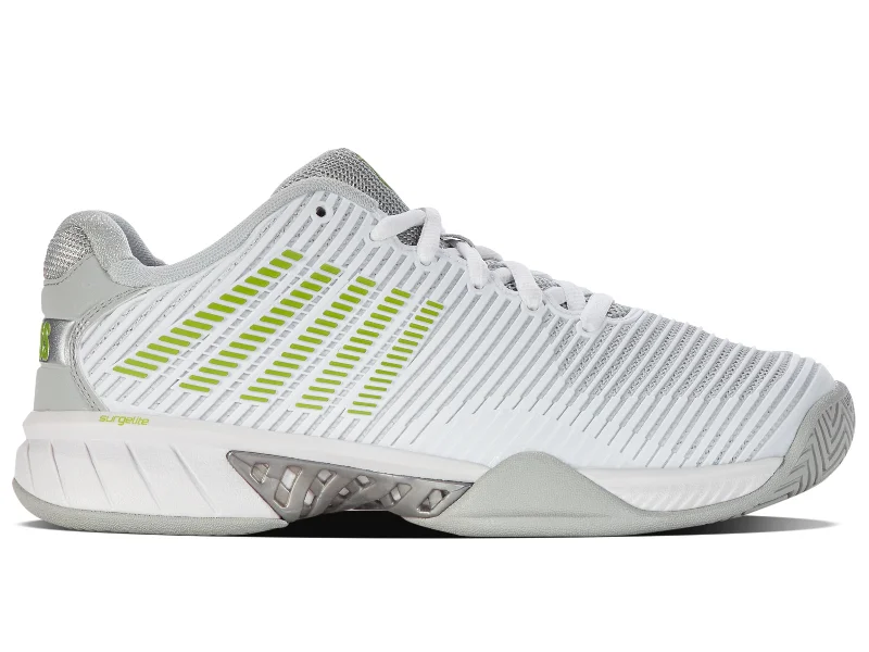 96613-956-M | HYPERCOURT EXPRESS 2 | WHITE/GRAY VIOLET/LIME GREEN