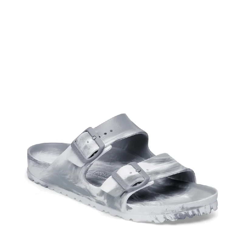 Birkenstock Women's Arizona EVA Multi Sandal (Stone Coin Grey/White)