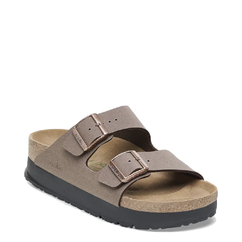 Birkenstock Women's Arizona Flex Platform Birko-Flor Sandal in Mocha