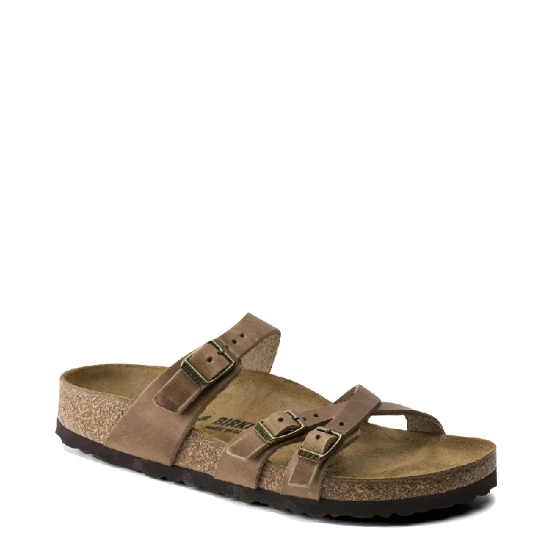 Birkenstock Women's Franca Oiled Leather Sandal (Tobacco Beige)