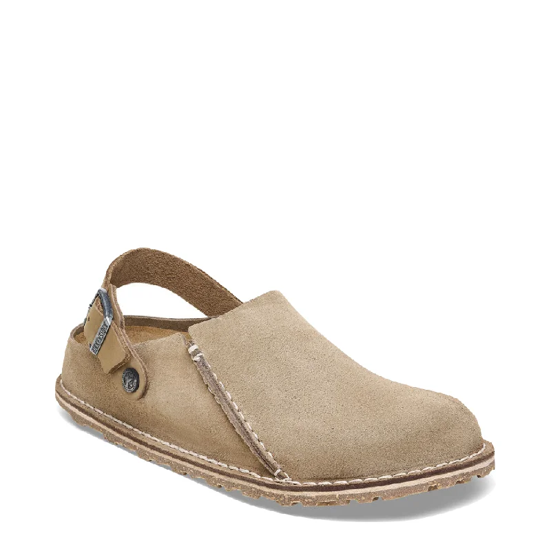 Birkenstock Women's Lutry Premium Suede Leather Clog (Gray Taupe)