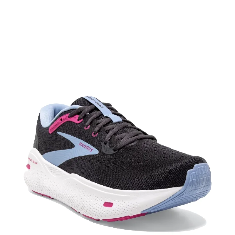 Brooks Women's Ghost Max Running Sneaker (Ebony/Open Air/Lilac Rose)