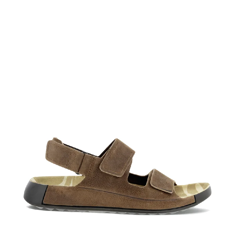 Ecco Men's Cozmo Flat 3 Adjustable Strap Sandal in Cocoa Brown