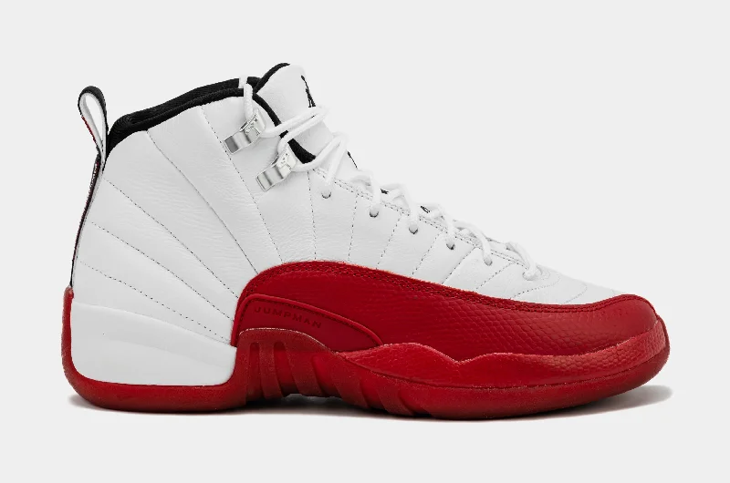 Air Jordan 12 Retro Cherry Grade School Lifestyle Shoes (Cherry/White)