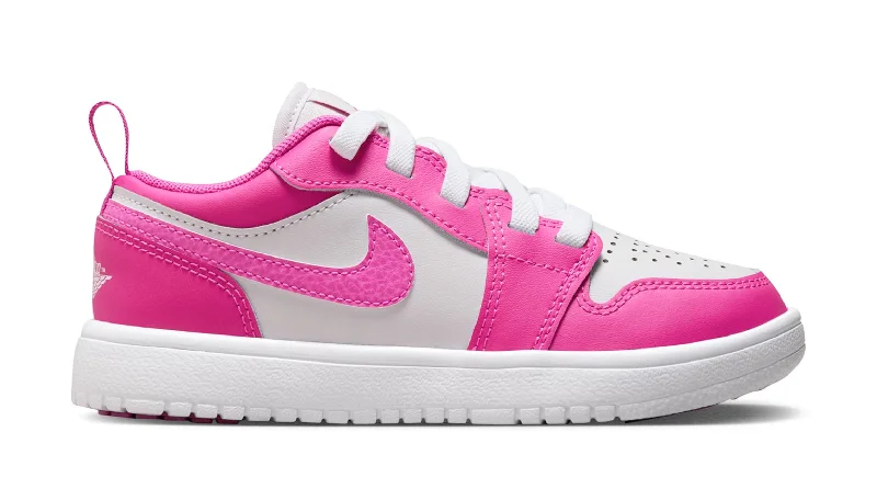 Air Jordan 1 Low Alt Fire Pink Preschool Lifestyle Shoes (Fire Pink/White/Iris Whisper)