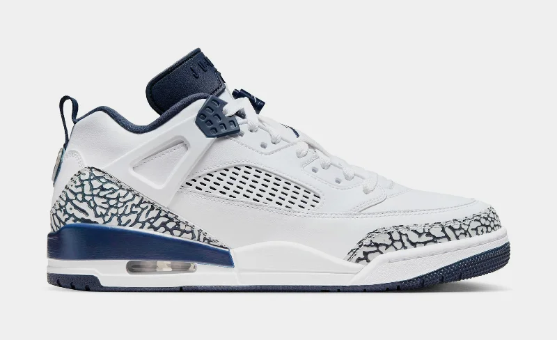 Spizike Low Mens Basketball Shoes (White/Obsidian/Pure Platinum)