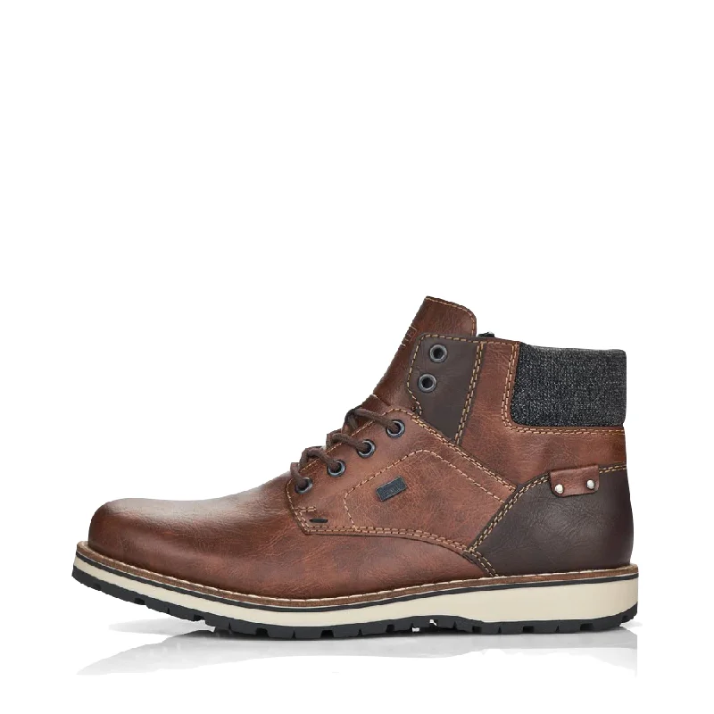 Rieker Men's Ronnie 25 Waterproof Lace Boot (Brown)