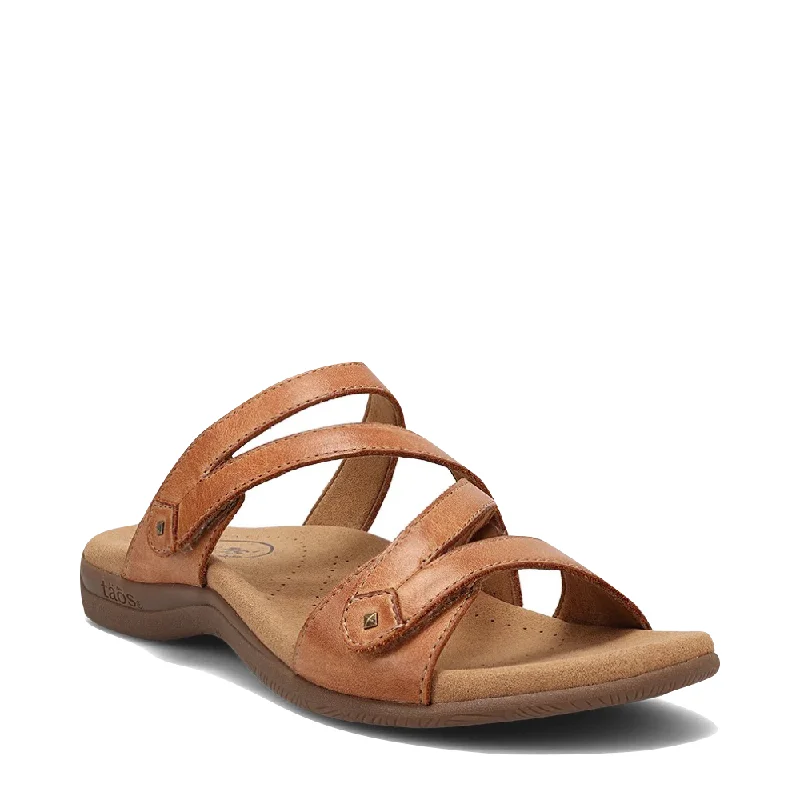 Taos Women's Double U Adjustable Strap Slide Sandal (Caramel)