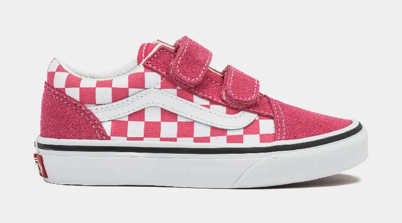 Old Skool V Preschool Lifestyle Shoes (White/Pink)